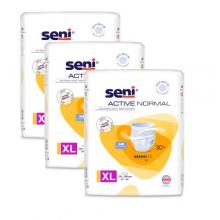 Zdjęcie produktu - Zestaw SENI Active Normal XL, 3 x 30szt. - Elastyczne majtki chłonne