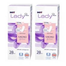 Zestaw SENI LADY SLIM MICRO Anatomiczne wkładki urologiczne, 2 x 28 szt.