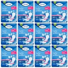 Zestaw TENA LADY PROTECT+ MAXI Wkładki anatomiczne, 12 sztuk x 12 opakowań