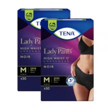 Zestaw TENA Lady Pants Plus Noir M 75-105 cm, bielizna chłonna, 2x30 szt.