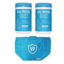 Zestaw VITAL PROTEINS Collagen Peptides, kolagen w formie łatwo przyswajalnych peptyd&oacute;w, 2x 284g + Torba termiczna, 1szt.