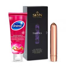 Zestaw Wibrator SKYN THRILL + UNIMIL Żel do masażu i nawilżający żel intymny, 200ml