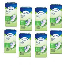 Zdjęcie produktu - Zestaw TENA Lady Slim Mini Plus Specjalistyczne podpaski, 16sztuk x 8 opakowań