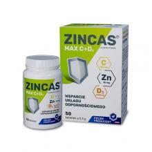 Zdjęcie produktu - ZINCAS MAX C+D3, 50 tabl.