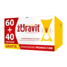 Zdjęcie produktu - Żuravit 60 kaps.+40 kaps. miękkich USZKODZONE / BRAK TEKTUROWEGO OPAKOWANIA