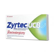 Zdjęcie produktu - Zyrtec UCB 10 mg, 10 tabletek - lek na alergię