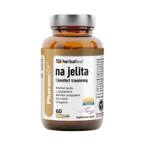 Miniaturka artykułu - Pharmovit Herballine Na jelita komfort trawienny, 60 kaps.