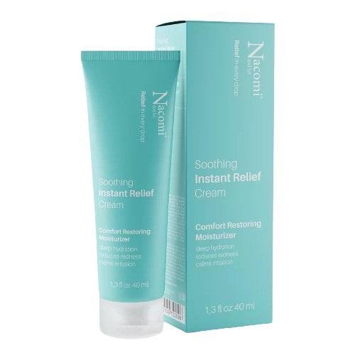 Miniaturka artykułu - Nacomi Next Level Instant Relief Regenerująco-łagodzący krem do twarzy, 40 ml KR&Oacute;TKA DATA 30.06.2026