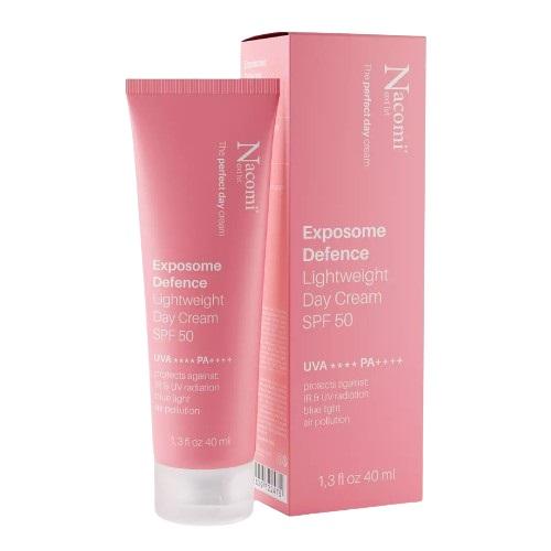 Miniaturka artykułu - Nacomi Next Level Exposome Defence Lekki krem do twarzy na dzień SPF50, 40 ml