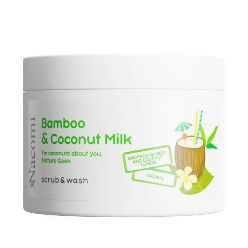 Miniaturka artykułu - NACOMI Piankowy peeling Bambus i mleko kokosowe, 180ml KR&Oacute;TKA DATA 31.08.2026