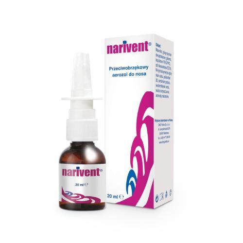 Miniaturka artykułu - Narivent aerozol do nosa, 20 ml USZKODZONE OPAKOWANIE