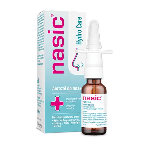 Miniaturka artykułu - Nasic Hydro Care aerozol do nosa, 15 ml