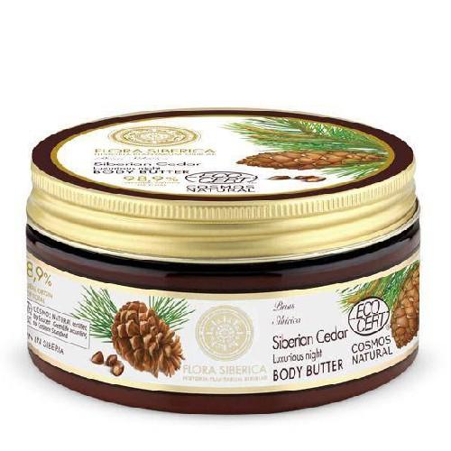 Miniaturka artykułu - Natura Siberica Flora Masło do ciała odżywcze na noc, 300 ml