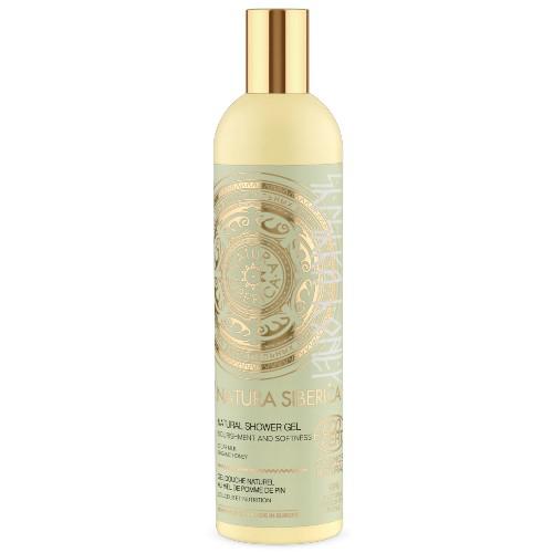Miniaturka artykułu - Natura Siberica Żel pod prysznic Mi&oacute;d i szyszka, 400 ml