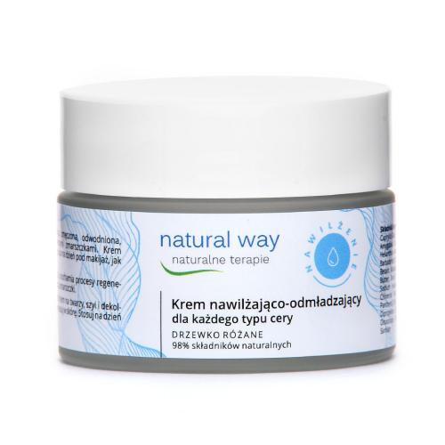 Miniaturka artykułu - NATURAL WAY Krem nawilżająco-odmładzający do każdego typu cery, 50 ml
