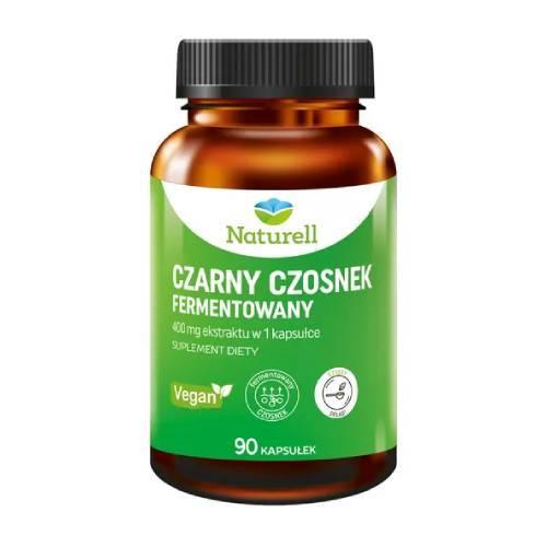 Miniaturka artykułu - NATURELL Czarny Czosnek Fermentowany, 90kaps. KR&Oacute;TKA DATA 01.10.2026