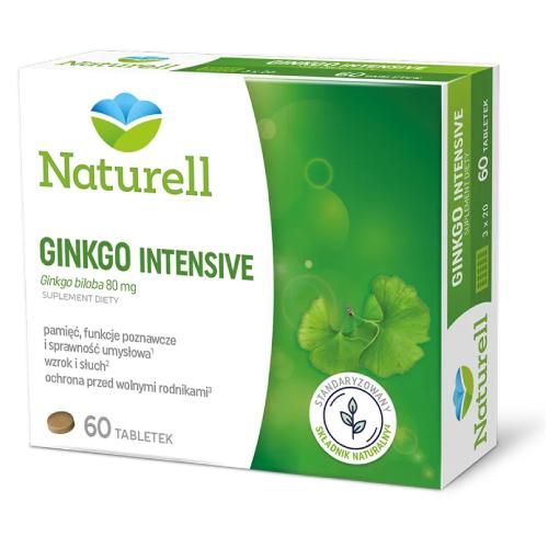 Miniaturka artykułu - NATURELL Ginkgo Intensive - 60 tabletek