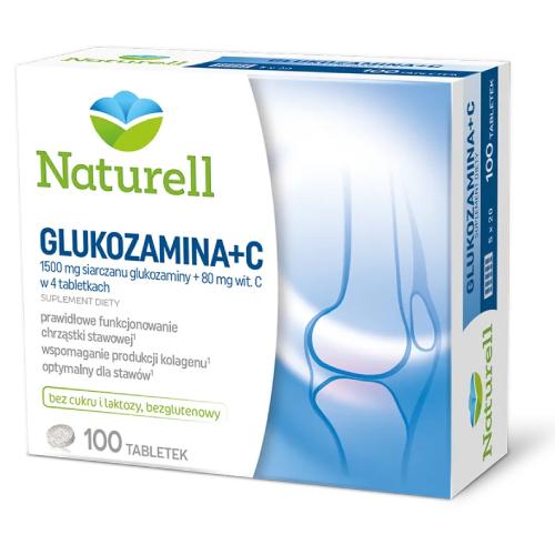 Miniaturka artykułu - NATURELL Glukozamina+C - 100 tabletek