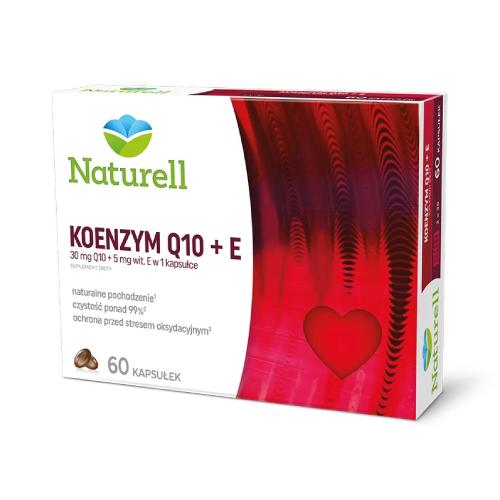 Miniaturka artykułu - Naturell Koenzym Q-10 + E, 60 kaps.