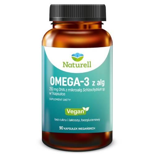 Miniaturka artykułu - NATURELL Omega-3 z alg, 90kaps.