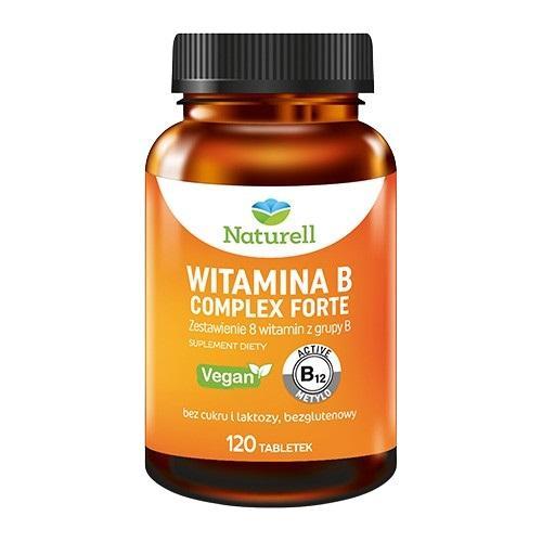 Miniaturka artykułu - NATURELL Witamina B Complex Forte, 120 tabletek USZKODZONY PLASTIKOWY KOREK