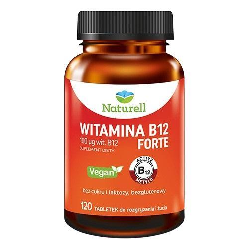 Miniaturka artykułu - NATURELL Witamina B12 forte, 120 tabletek KR&Oacute;TKA DATA 01.10.2026