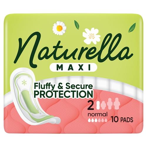 Miniaturka artykułu - Naturella Maxi Podpaski Normal Bez Skrzydełek rozmiar 2, 10 szt.