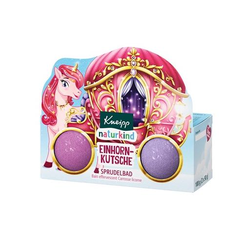 Miniaturka artykułu - Kneipp naturkind Musujące kule do kąpieli Karoca jednorożca, 2 x 50 g