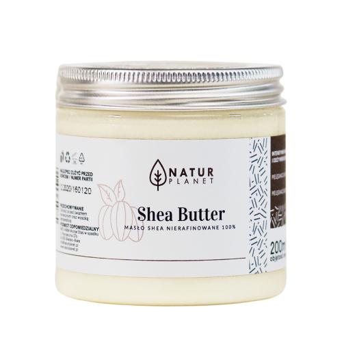 Miniaturka artykułu - NaturPlanet Masło Shea Nierafinowane - 200ml 