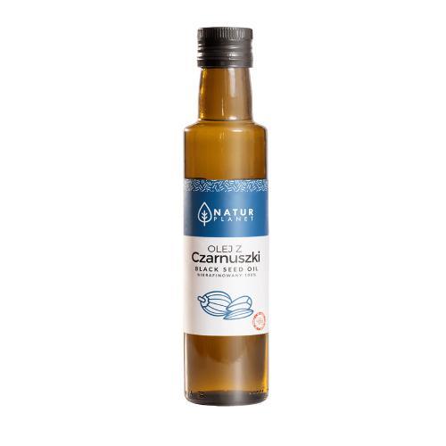 Miniaturka artykułu - NaturPlanet Olej z Czarnuszki Nierafinowany - 250ml KR&Oacute;TKA DATA 30.06.2026