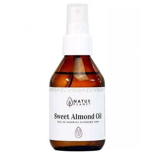Miniaturka artykułu - NaturPlanet Olej ze słodkich migdał&oacute;w nierafinowany, 100ml