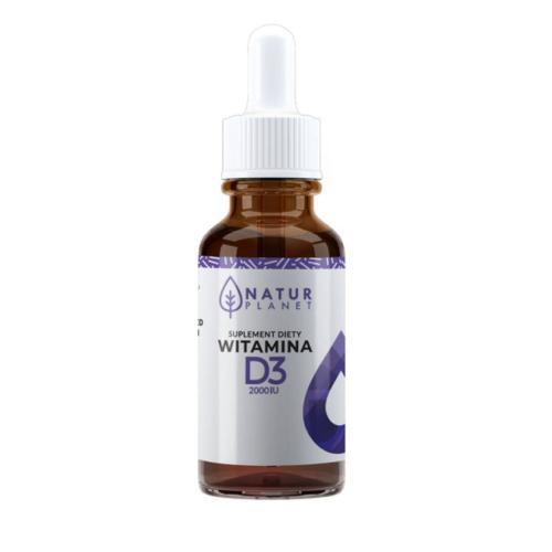 Miniaturka artykułu - NaturPlanet Witamina D3 Krople -30ml