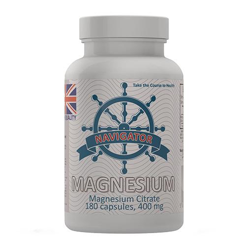 Miniaturka artykułu - Navigator Magnez Magnesium 400mg, 180kaps.