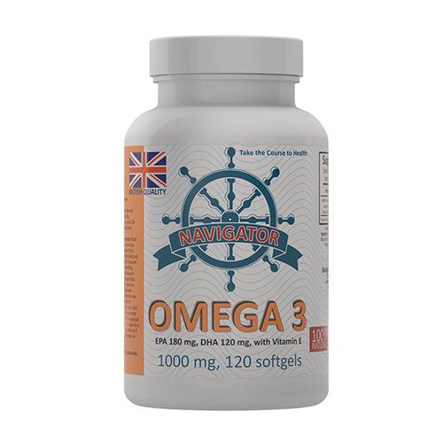 Miniaturka artykułu - Navigator Omega-3 1000mg, 120kaps.