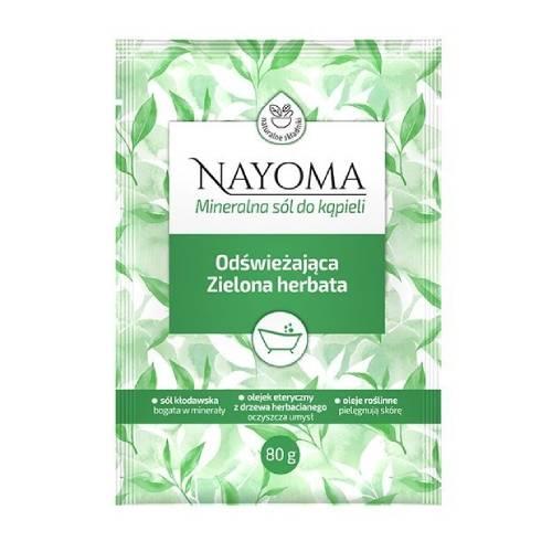 Miniaturka artykułu - NAYOMA Mineralna sól do kąpieli Odświeżająca Zielona herbata, 80 g