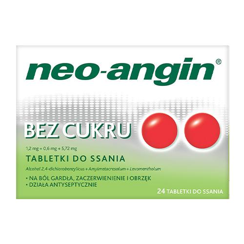 Miniaturka artykułu - Neo-Angin bez cukru, 24 tabletki do ssania