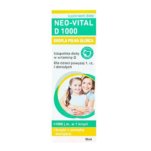 Miniaturka artykułu - NEO-VITAL D1000 Krople, 10ml