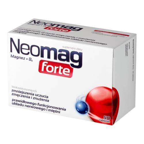 Miniaturka artykułu - NeoMag forte Magnez + witamina B6, 50 tabl. USZKODZONE TEKTUROWE OPAKOWANIE 
