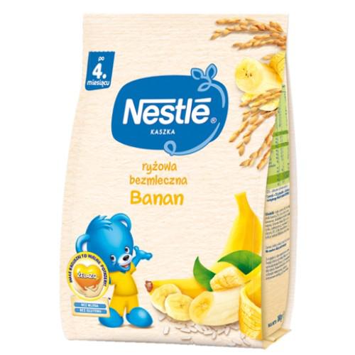 Miniaturka artykułu - NESTLE Kaszka ryżowa bezmleczna banan dla niemowląt po 4. miesiącu, 180g (5%VAT) 