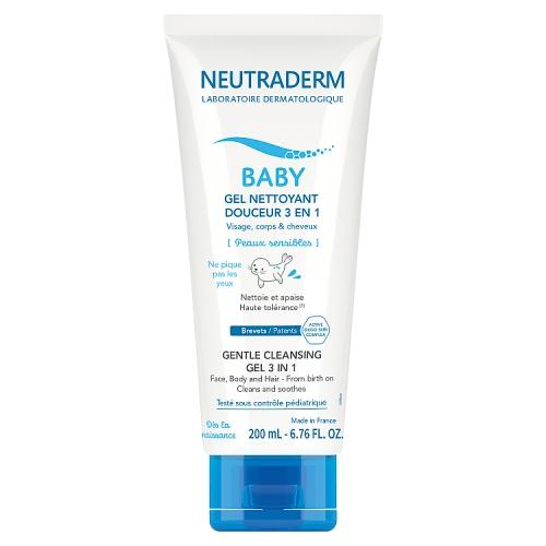 Miniaturka artykułu - NEUTRADERM BABY Łagodny żel myjący 3w1, 200ml