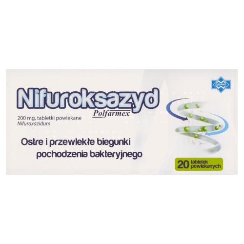 Miniaturka artykułu - Nifuroksazyd Polfarmex - 20tabl