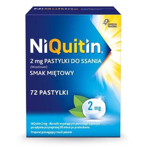 Miniaturka artykułu - NiQuitin Pastylki do ssania 2 mg, 72 sztuki