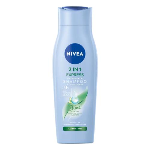 Miniaturka artykułu - NIVEA 2in1 Express Szampon pielęgnujący z odżywką, 250ml
