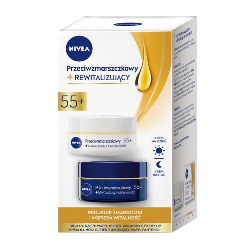 Miniaturka artykułu - NIVEA 55+ zestaw krem na dzeń, 50ml + krem na noc, 50ml