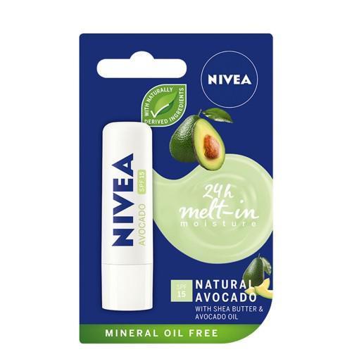 Miniaturka artykułu - NIVEA Avocado Pielęgnująca pomadka do ust, 5,5 ml