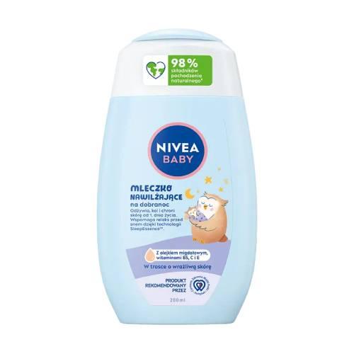 Miniaturka artykułu - NIVEA Baby Mleczko nawilżające do ciała na dobranoc, 200ml