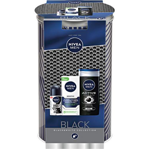 Miniaturka artykułu - NIVEA Men Zestaw kosmetyk&oacute;w dla mężczyzn Żel pod prysznic, 250ml + Krem do twarzy, 75ml + Antyperspirant roll-on, 50ml