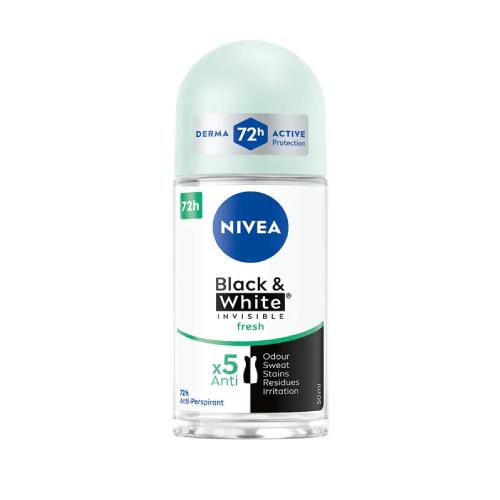 Miniaturka artykułu - NIVEA Black&White Fresh Antyperspirant roll-on, 50ml