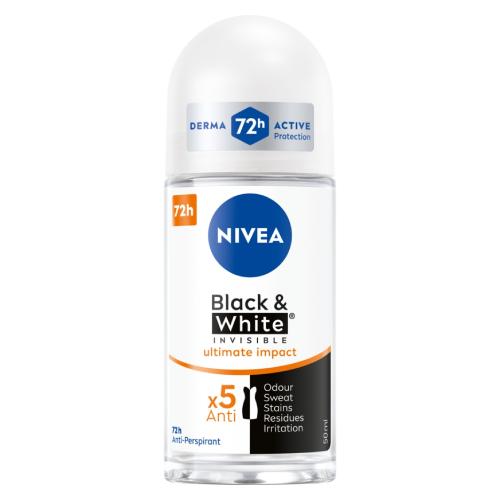 Miniaturka artykułu - NIVEA BLACK&WHITE ULTIMATE IMPACT Roll-on, 50ml