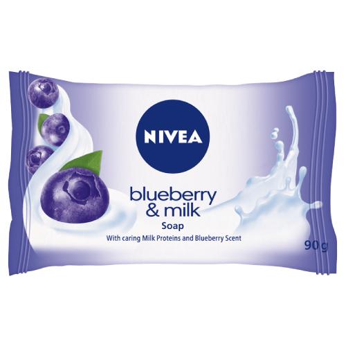 Miniaturka artykułu - NIVEA Blueberry & Milk Mydło w kostce, 90 g
